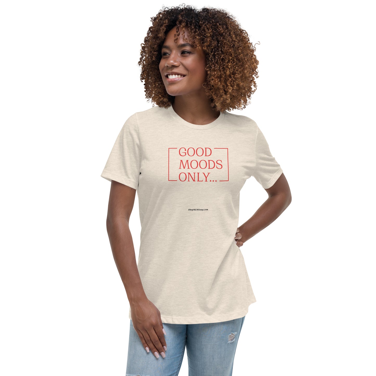 "Good Moods Only" Simple Red T-Shirt